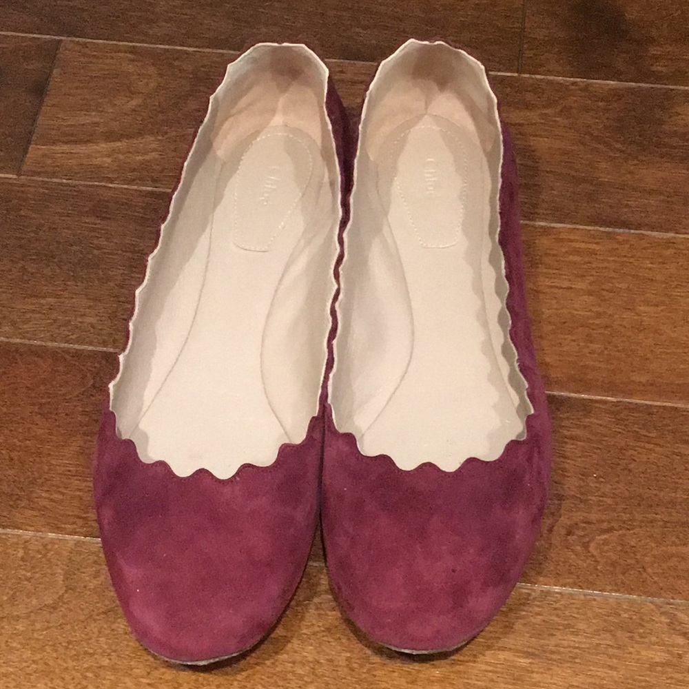 Burgundy Chloe Flats